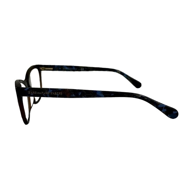 Diane Von Furstenberg Eyeglasses Frames DVF5093 210 Blue Tortoise 52-18-135 - Picture 4 of 14